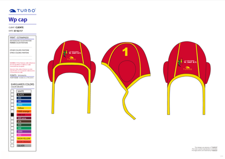 Special made W. Smit B.V. Turbo Waterpolocap Classic Professional set 26 (Levertijd 4 tot 8 weken)