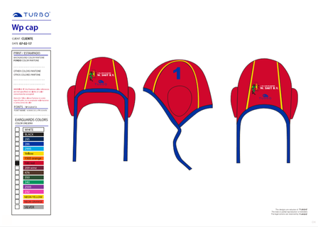 *Special made* W. Smit B.V. Turbo Waterpolocap Classic Professional set 26 (Levertijd 4 tot 8 weken)