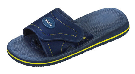 opruiming showmodel Beco badslippers blauw/geel maat 39