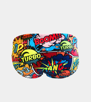 *Special Made* Turbo Waterpolo broek COMIC BOOM (levertijd 6 tot 8 weken)