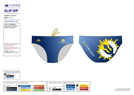 Turbo (XL) waterpolobroek zew triton FR90/D6/XL