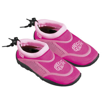 BECO Kinder neopreen surfschoentje, sealife, roze, maat 22-23