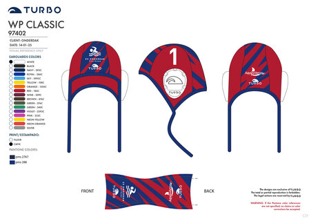 ZV Onderdak Turbo Waterpolocap set classic Professional (print 2025)