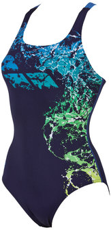 Arena W Backwash One Piece L navy-pixblue 36