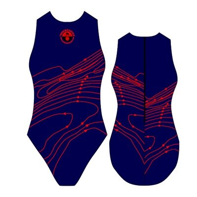 SPECIAL MADE TURBO WATERPOLO BADPAK Isobars navy 