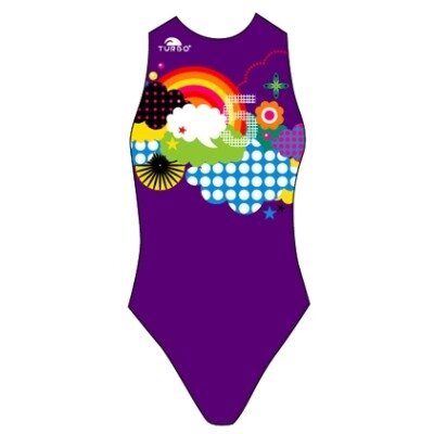 Special Made Turbo Waterpolo badpak RAINBOW paars 