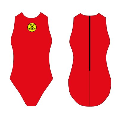 *populair* special made Turbo Waterpolo badpak basic red (levertijd 6 tot 8 weken)