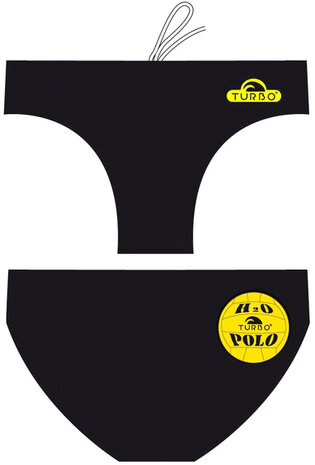 *populair* special made Turbo waterpolobroek basic zwart (levertijd 6 tot 8 weken)