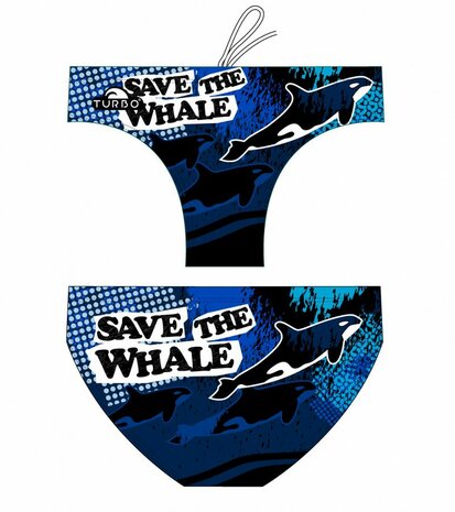 *Special Made* Turbo Waterpolo broek Save The Whale (levertijd 6 tot 8 weken)