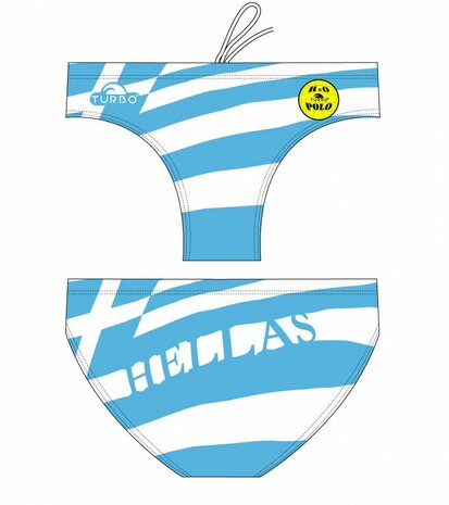 *Special Made* Turbo Waterpolo broek Greece (levertijd 6 tot 8 weken)